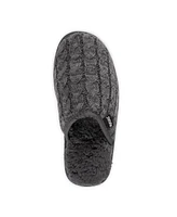 Muk Luks Men's Gavin Scuff Slippers, Charcoal/Dark Grey, Large