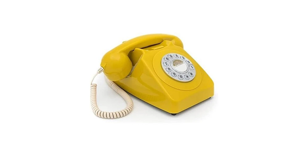 Gpo Retro GPO746DPBMS 746 Desktop Push Button Telephone - Mustard