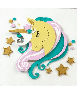 Rosa Set, 3D painting, "Star Unicorn", primed fibreboard, 18x18cm Talent - Assorted Pre