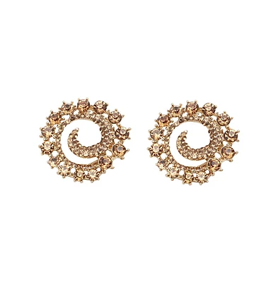 Sohi Women's Swirl Stud Earrings