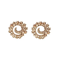 Sohi Women's Swirl Stud Earrings