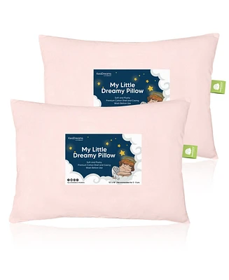 2pk Toddler Pillow, Soft Organic Cotton Pillows for Sleeping, 13X18 Kids Pillow