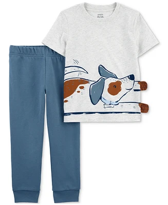 Carter's Toddler Boys Dog T-Shirt & Pull On Jogger Set