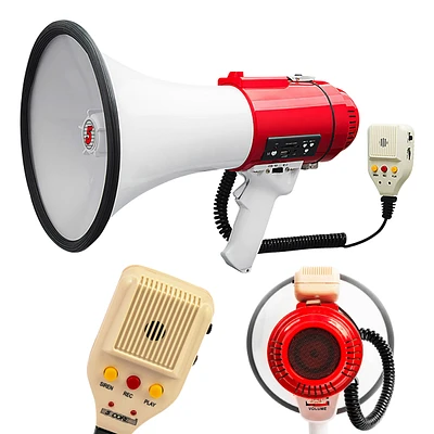 5 Core Megaphone Bullhorn Speaker 60W Bull Horn Battery Power Cheer Megafono 1200ft Range Loudspeaker