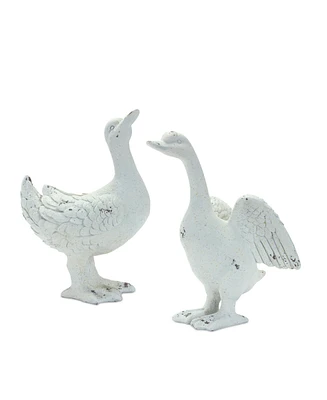 Slickblue Stone Duck Garden Statue (Set of 2)