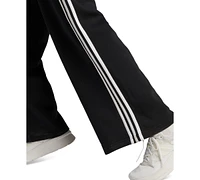 adidas Women's Three Striped Fleece Wide Leg Pants