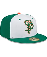 New Era Men's White/Green St. Paul Saints Theme Night 59FIFTY Fitted Hat