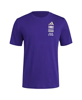 Adidas Men's Purple Washington Huskies Reverse Retro Baseball 2 Hit T-Shirt