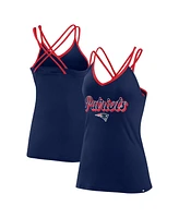 Fanatics Women's Navy New England Patriots Go for It Strappy Crossback Tank Top