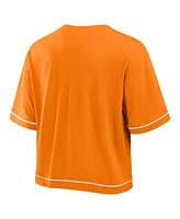 Fanatics Women's Orange Tennessee Volunteers Home Team Bold Fashion Modest V-Neck Cropped T-Shirt