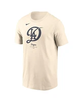 Nike Men's Cream Los Angeles Dodgers 2024 City Connect Logo T-Shirt