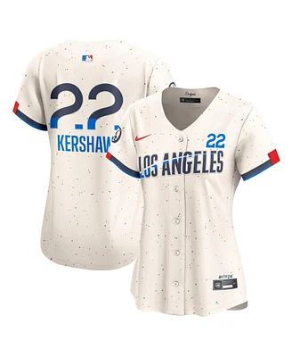 Nike Women's Clayton Kershaw Cream Los Angeles Dodgers 2024 City Connect Limited Player Jersey