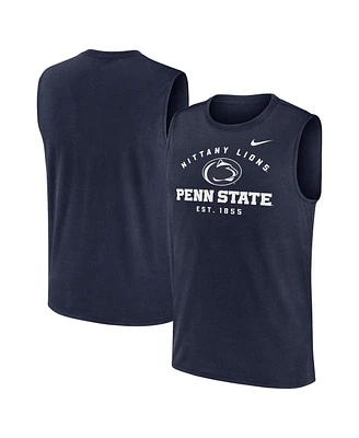 Nike Men's Navy Penn State Nittany Lions Primetime Legend Lock Up Performance Muscle Tank Top