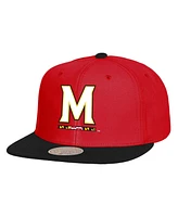 Mitchell & Ness Men's Red/Black Maryland Terrapins 2-Tone 2.0 Snapback Hat