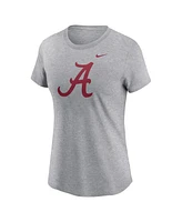 Nike Women's Heather Gray Alabama Crimson Tide Primetime Evergreen Logo T-Shirt