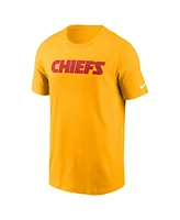 Nike Men's Gold Kansas City Chiefs Primetime Wordmark Essential T-Shirt