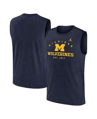 Jordan Men's Navy Michigan Wolverines Primetime Legend Lock Up Performance Muscle Tank Top