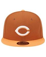 New Era Men's Brown Cincinnati Reds Spring Color Two-Tone 9FIFTY Snapback Hat