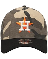 New Era Men's Houston Astros Camo Crown A-Frame 9FORTY Adjustable Hat