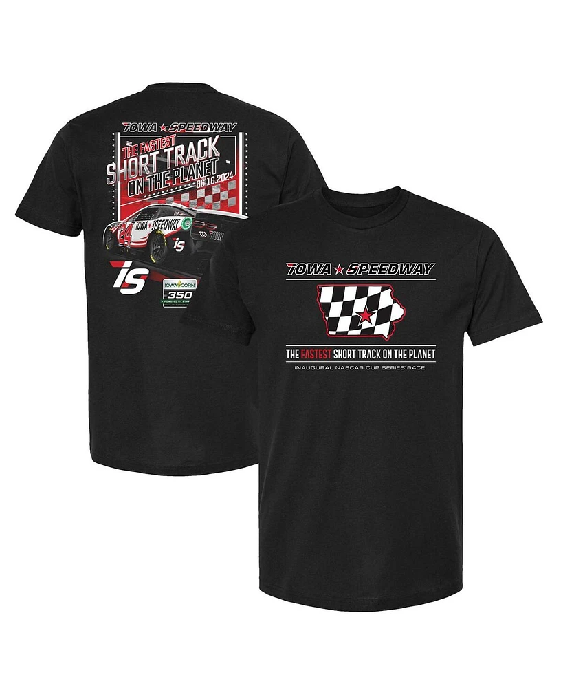 Checkered Flag Sports Men's Black Iowa Speedway 2024 Corn 350 T-Shirt