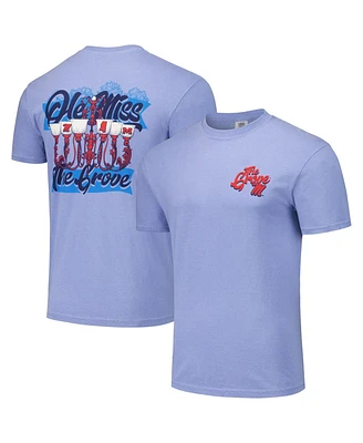 Image One Men's and Women's Light Blue Ole Miss Rebels Hyper Local Chandelier Script T-Shirt