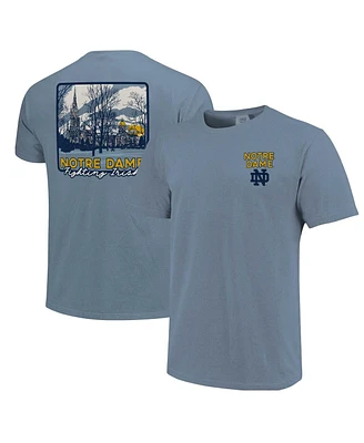 Image One Men's and Women's Light Blue Notre Dame Fighting Irish Hyper Local Campus River T-Shirt