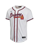 Nike Big Boys and Girls Ronald Acuna Jr. White Atlanta Braves Home Game Player Jersey