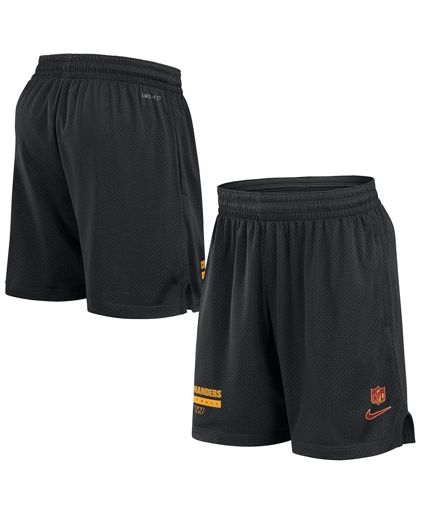 Nike Men's Black Washington Commanders 2024 Sideline Performance Mesh Shorts