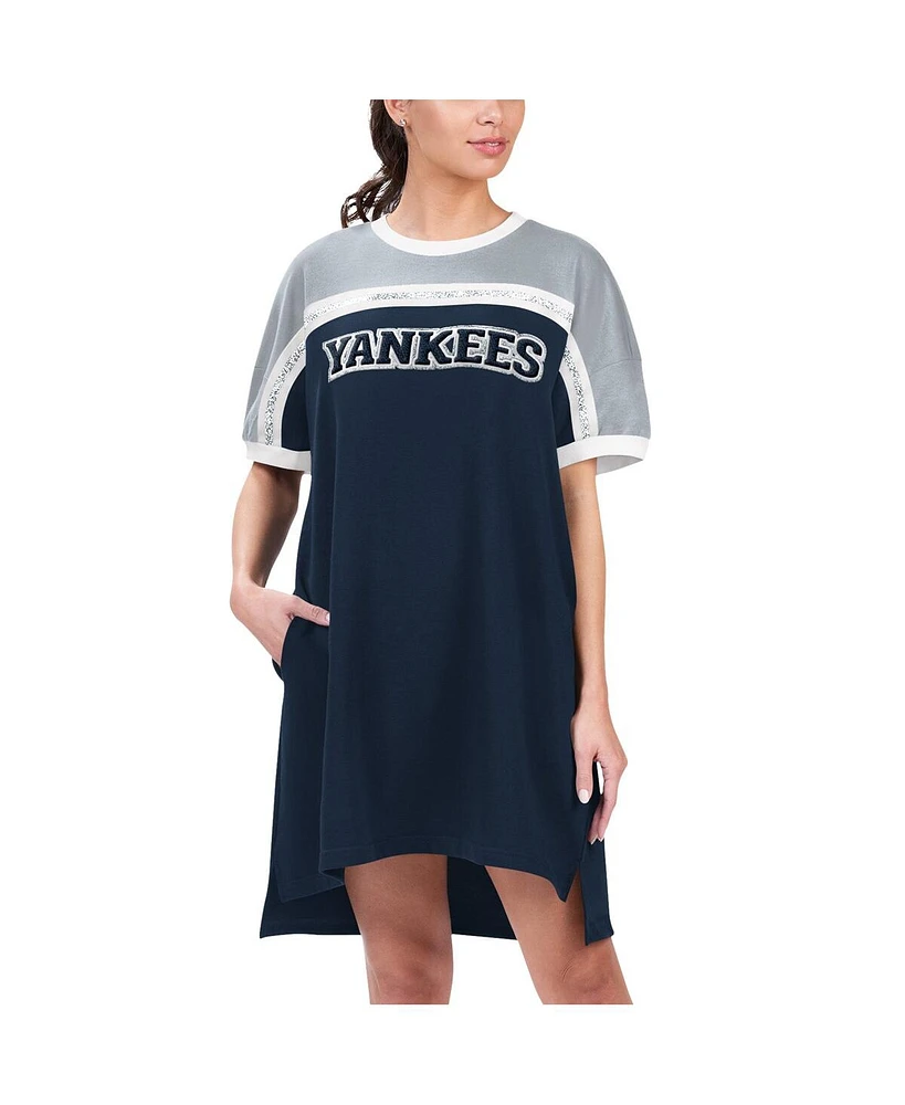 G-iii 4Her by Carl Banks Women's Navy/Gray New York Yankees Circus Catch Sneaker Dress