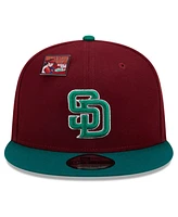 New Era Men's Cardinal/Green San Diego Padres Strawberry Big League Chew Flavor Pack 9FIFTY Snapback Hat