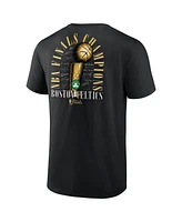 Fanatics Men's Black Boston Celtics 2024 Nba Finals Champions Big Tall Fade Away Jumper Roster Signature T-Shirt