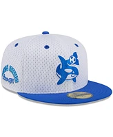 New Era Men's White Seattle Sounders Fc Throwback Mesh 59FIFTY Fitted Hat