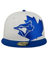 New Era Men's Cream/Royal Toronto Blue Jays Lonestar 59FIFTY Fitted Hat