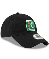 New Era Men's Black Boston Celtics 2024 Nba Finals Champions Squared Up 9TWENTY Adjustable Hat