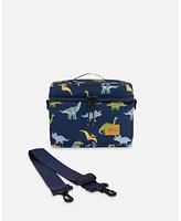 Deux par Deux Boy Lunch Box Navy Blue Printed Dinosaurs - Toddler|Child