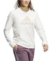 adidas Women's Classic Logo Long-Sleeve Cotton T-Shirt