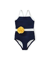 Hope & Henry Little Girls One-Piece Swimsuit with Rosette