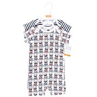 Hudson Baby Baby Boys Hudson Cotton Rompers, French Dog 2-Pack
