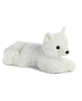 Aurora Medium Arctic Fox Flopsie Adorable Plush Toy White 12"