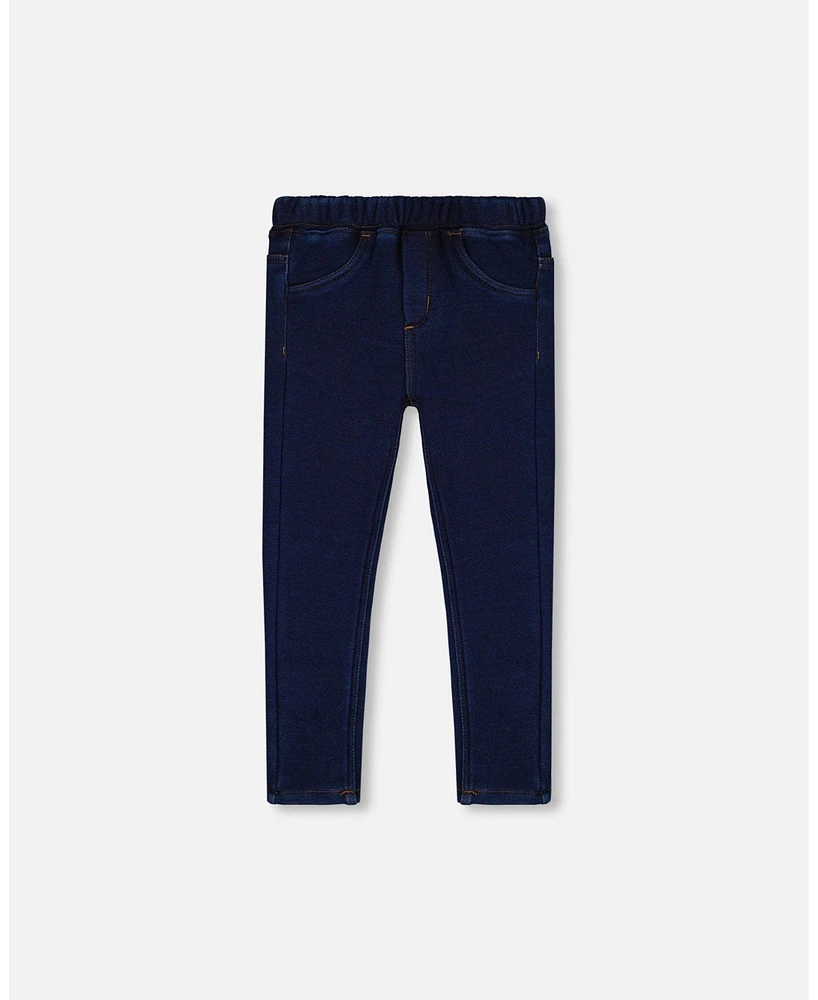 Deux par Baby Girls h Lined Dark Blue Denim Jeggings