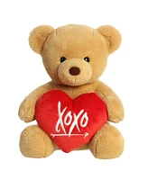 Aurora Large Xoxo Bear Valentine Heartwarming Plush Toy Brown 15"