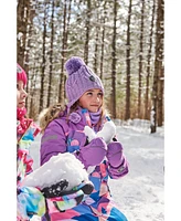 Deux par Big Girls One Piece Snowsuit Mauve Printed Landscape