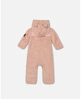 Deux par Baby Girls One Piece Plush Pink