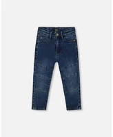 Deux par Big Boys Stretch Jeans Straight Leg Dark Blue Denim