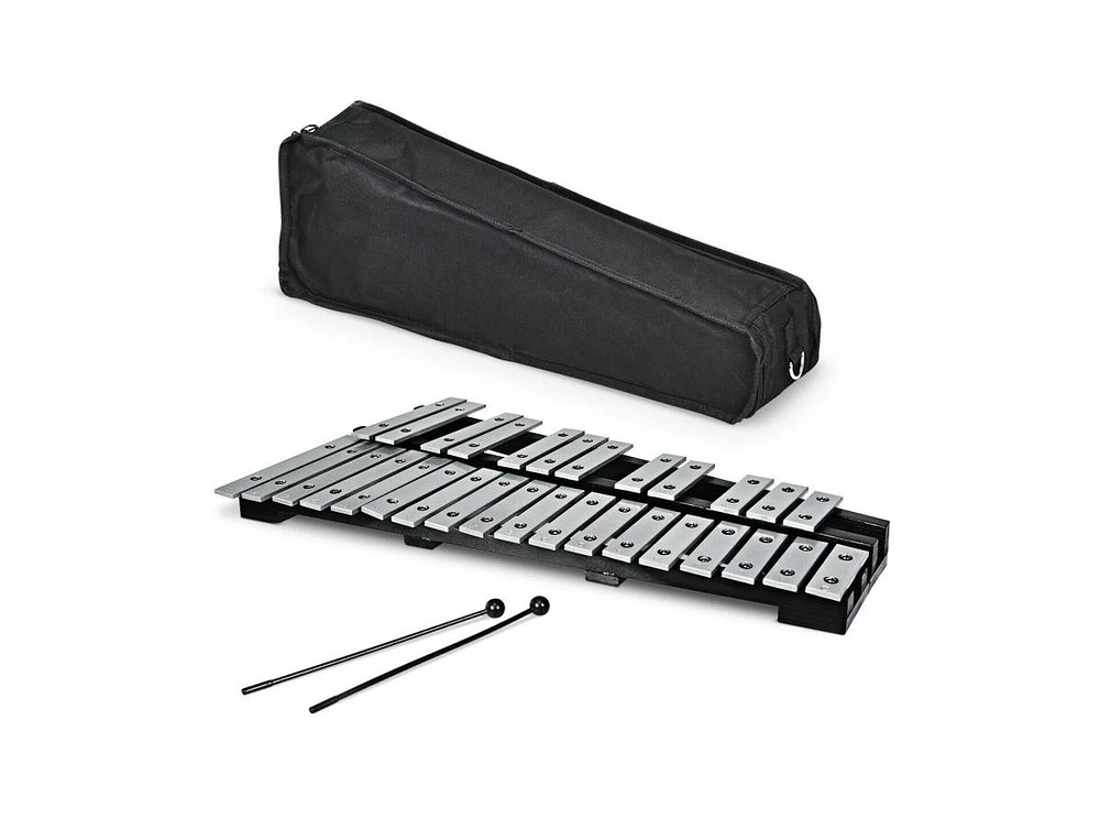 Slickblue Foldable Aluminum Glockenspiel Xylophone 30 Note with Bag