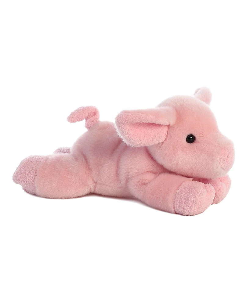 Aurora Small Pickles Piglet Mini Flopsie Adorable Plush Toy Pink 8"