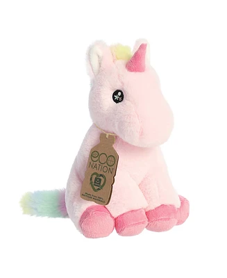 Aurora Small Pearl Unicorn Eco Nation Eco-Friendly Plush Toy Pink 8.5"