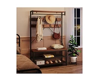 gaomon Hallway coat rack shoe bench