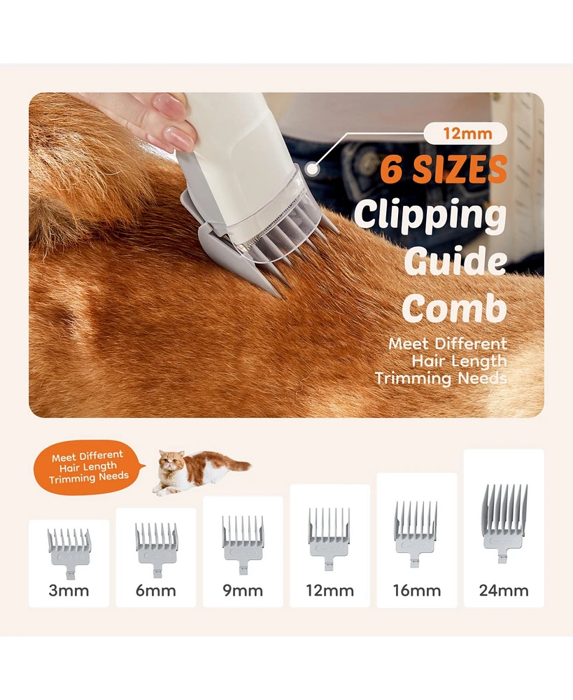 Simplie Fun Sweetcrispy Pet Grooming & Cleaning Kit Ultra-Powerful Suction, Clippers & More