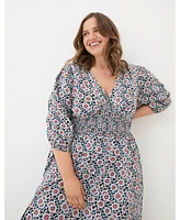 FatFace Plus Rene Wild Floral Midi Dress